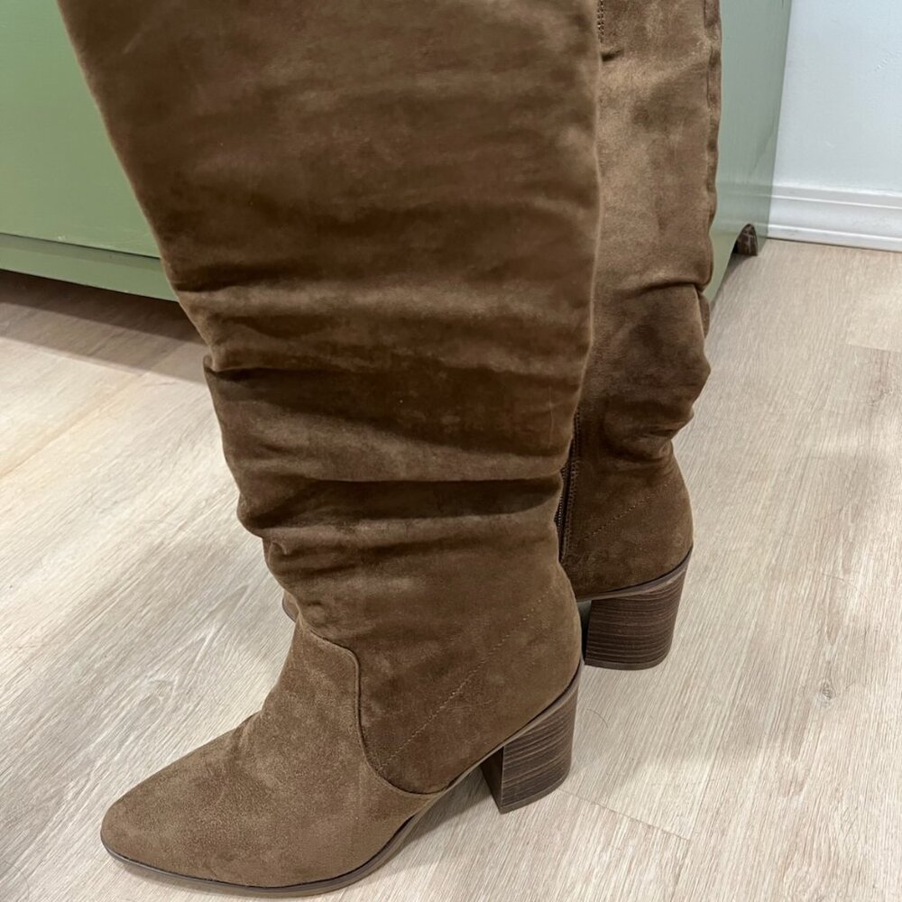 Brown tall boots